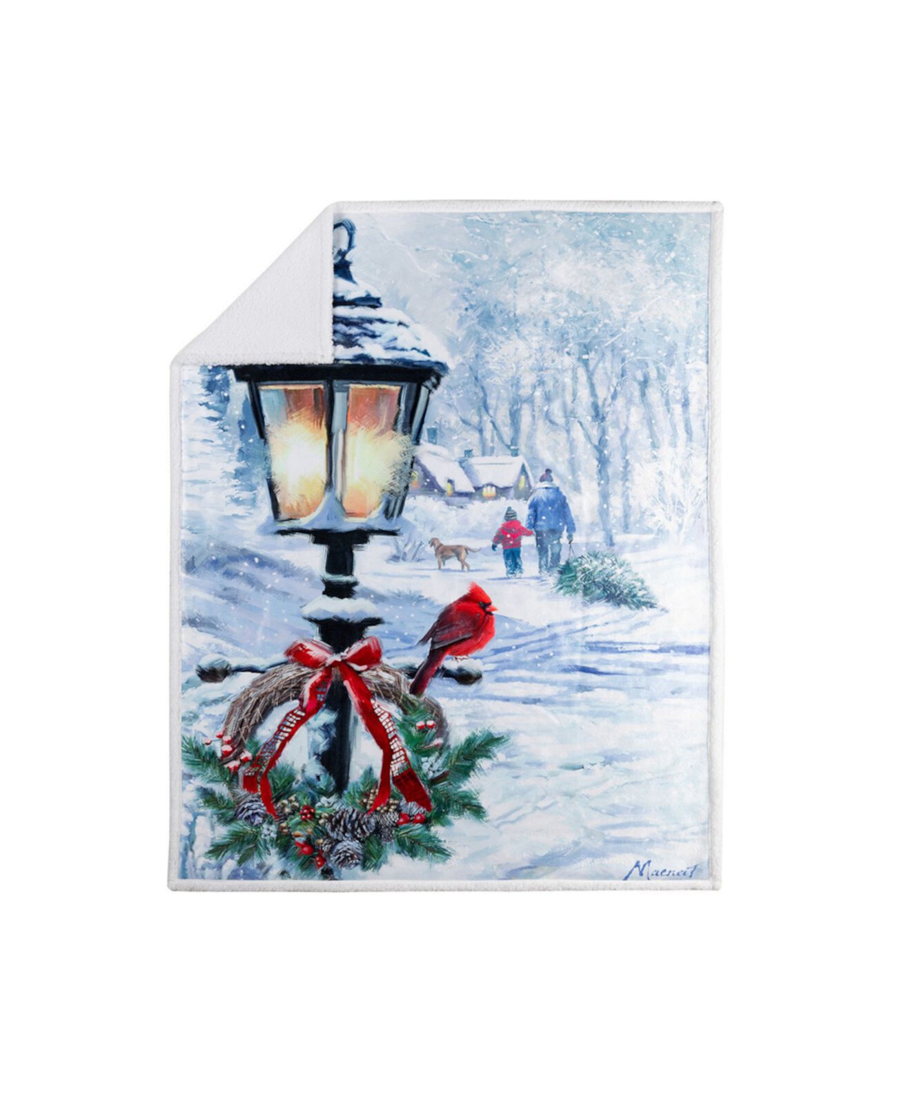 Inc Knit Printed Christmas Throw Christmas Lantern Safdie & Co.
