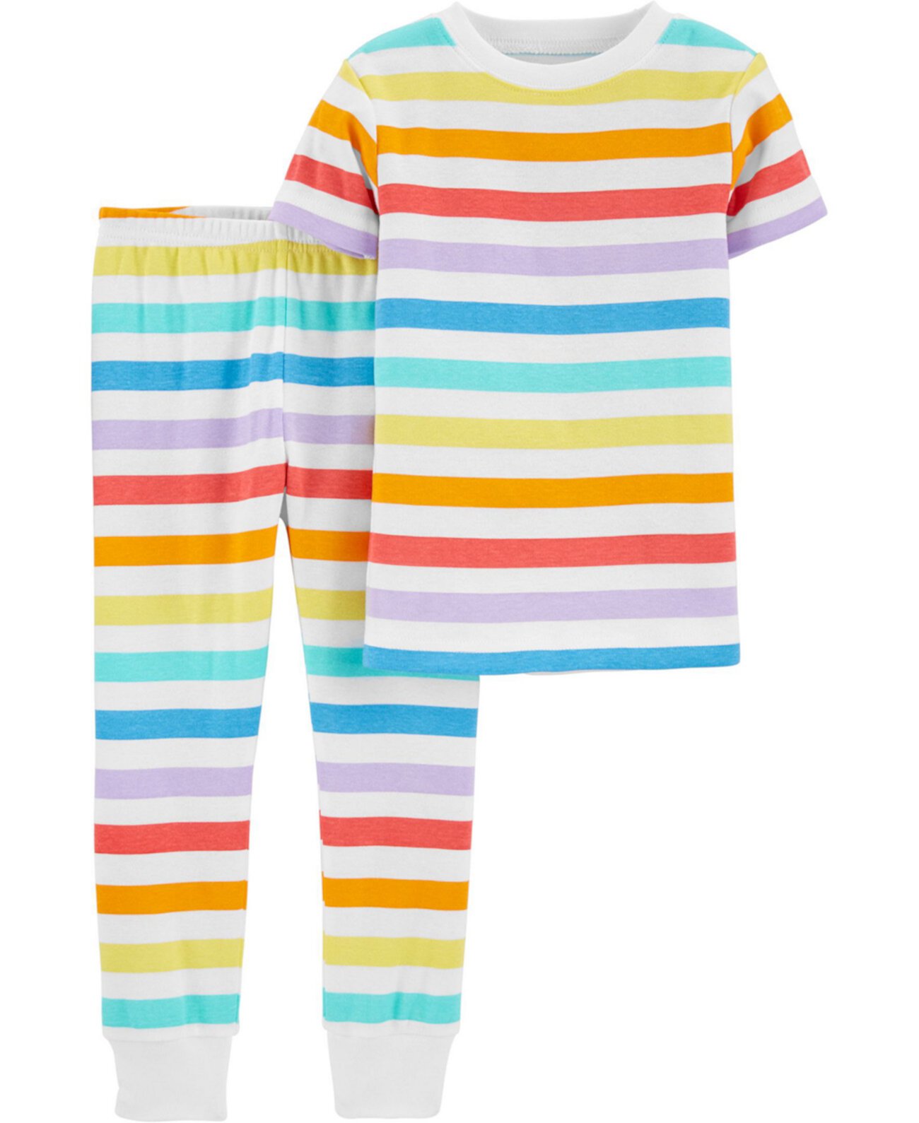 Пижама Rainbow Snug Fit для маленьких мальчиков и девочек, комплект из 2 предметов Carter's