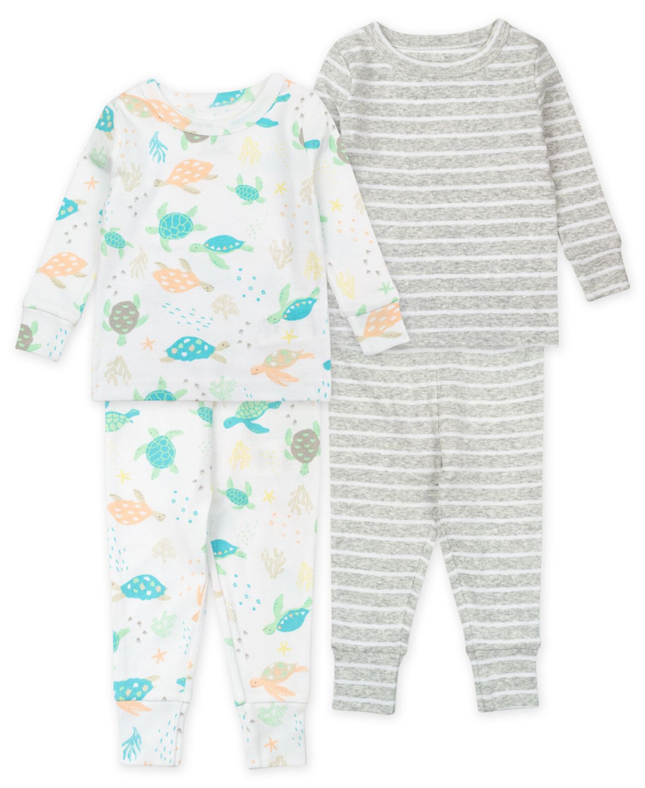 Пижама с черепахой для маленьких мальчиков и девочек, 4 предмета Mac & Moon