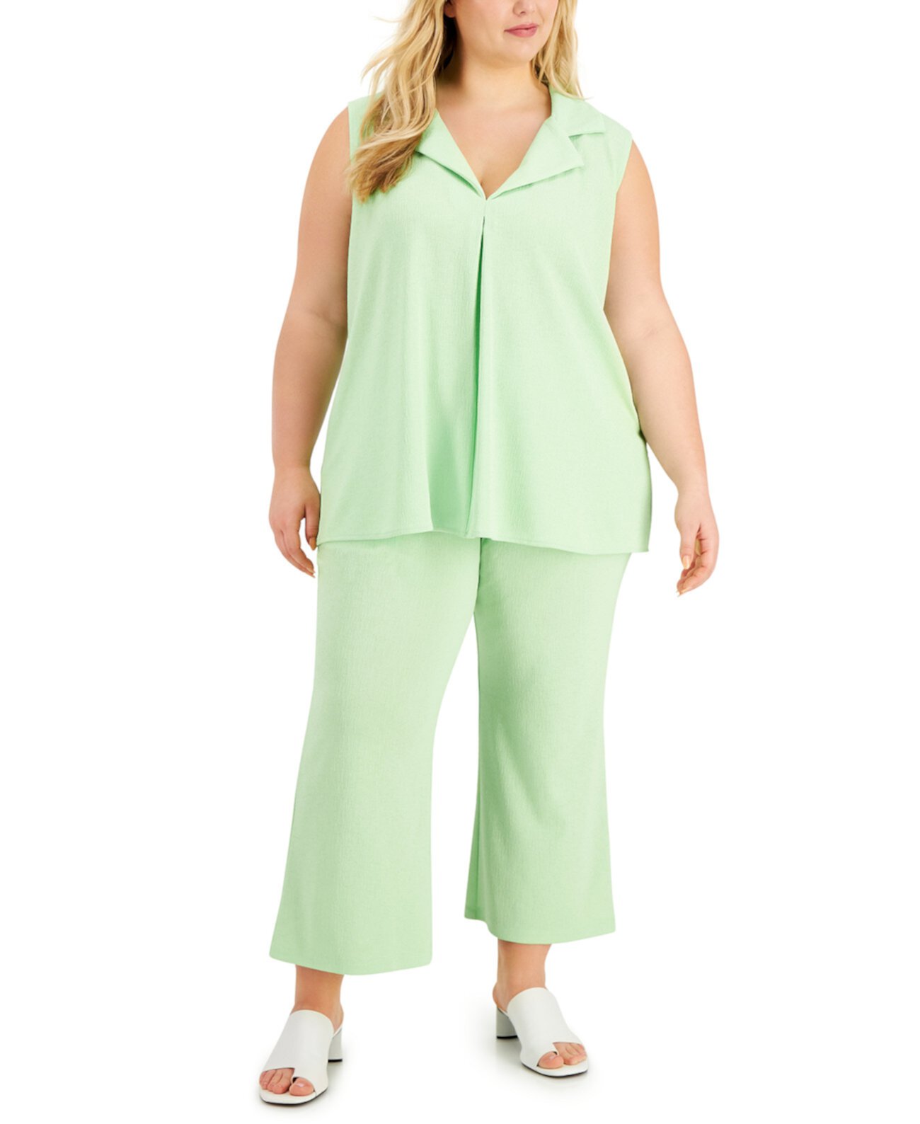 Plus Size Pull-On Flared Ankle Pants, Created for Macy's Alfani