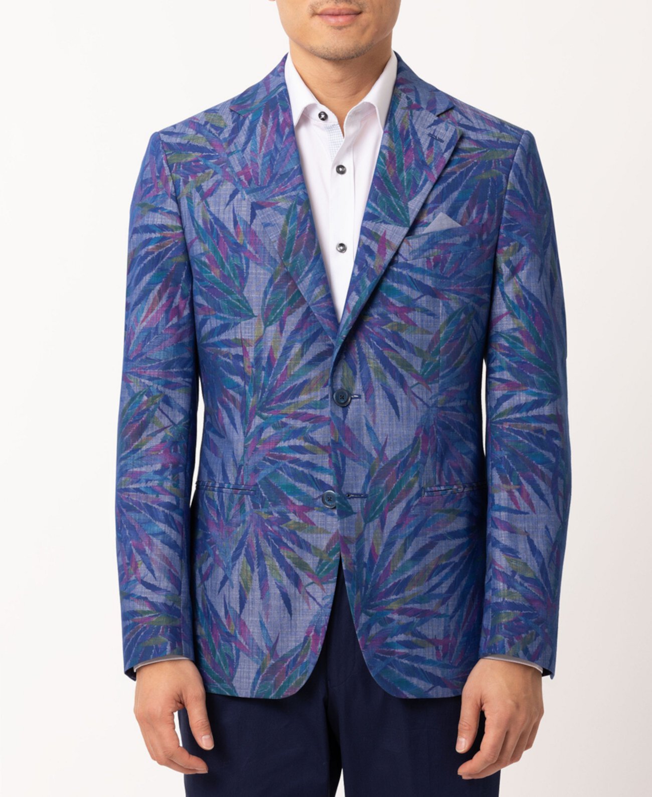 Мужской пиджак приталенного кроя в тропическом стиле Tallia