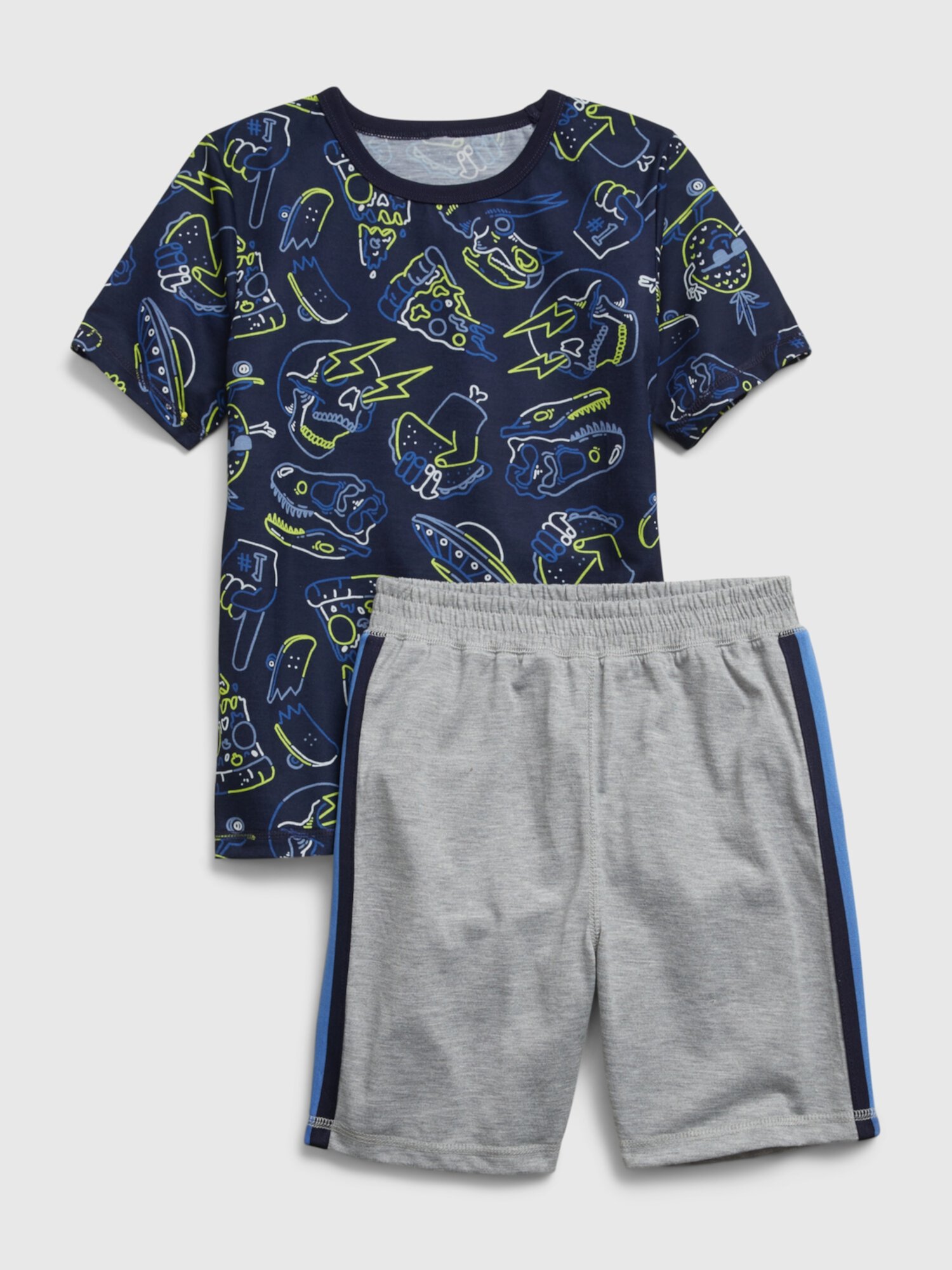 Детский пижамный комплект из 100% переработанного полиэстера с графикой Gap
