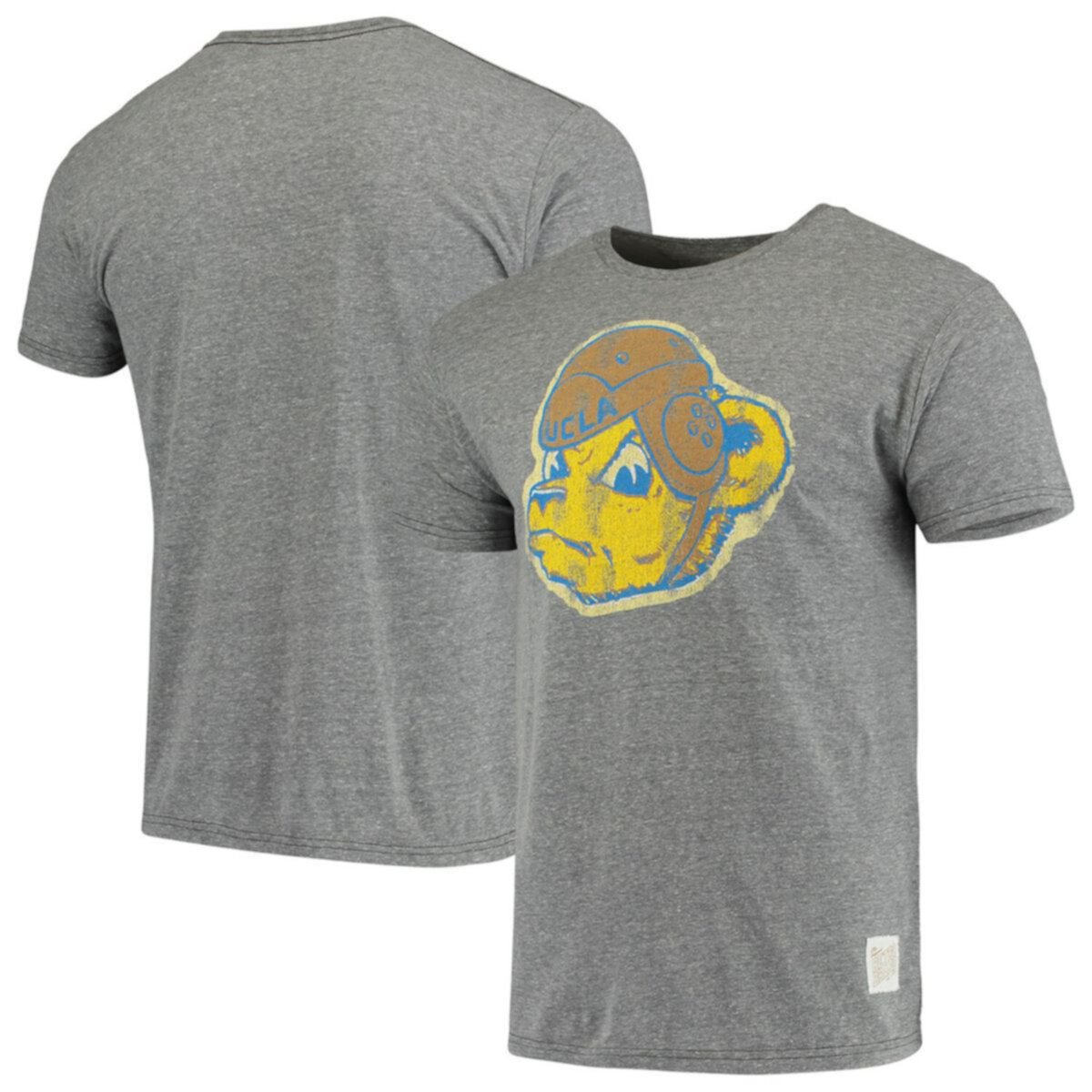 Мужская Футболка Original Retro Brand Vintage Logo Tri-Blend UCLA Bruins Original Retro Brand