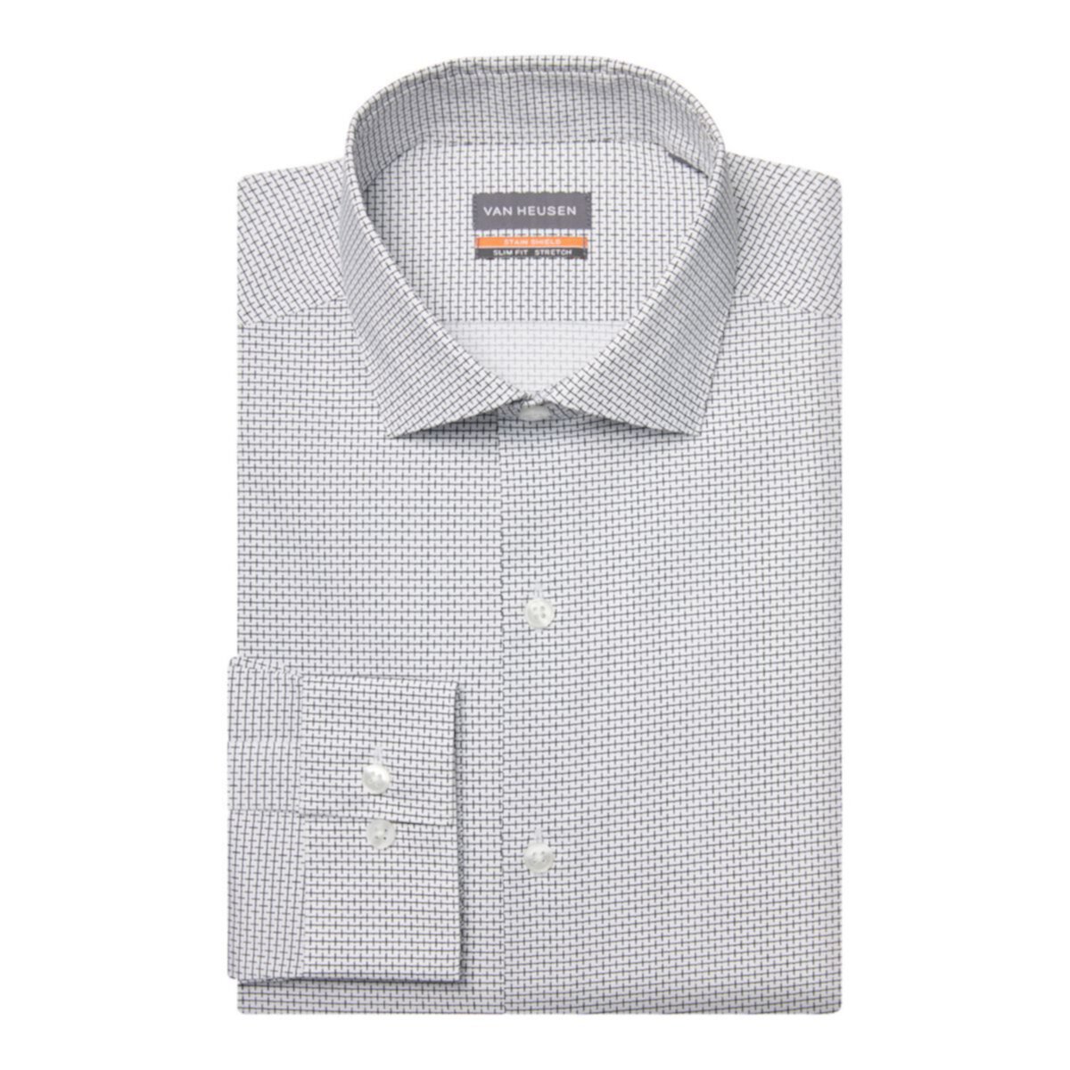 Мужская Футболка Van Heusen Slim-Fit Stain Shield Spread-Collar Van Heusen