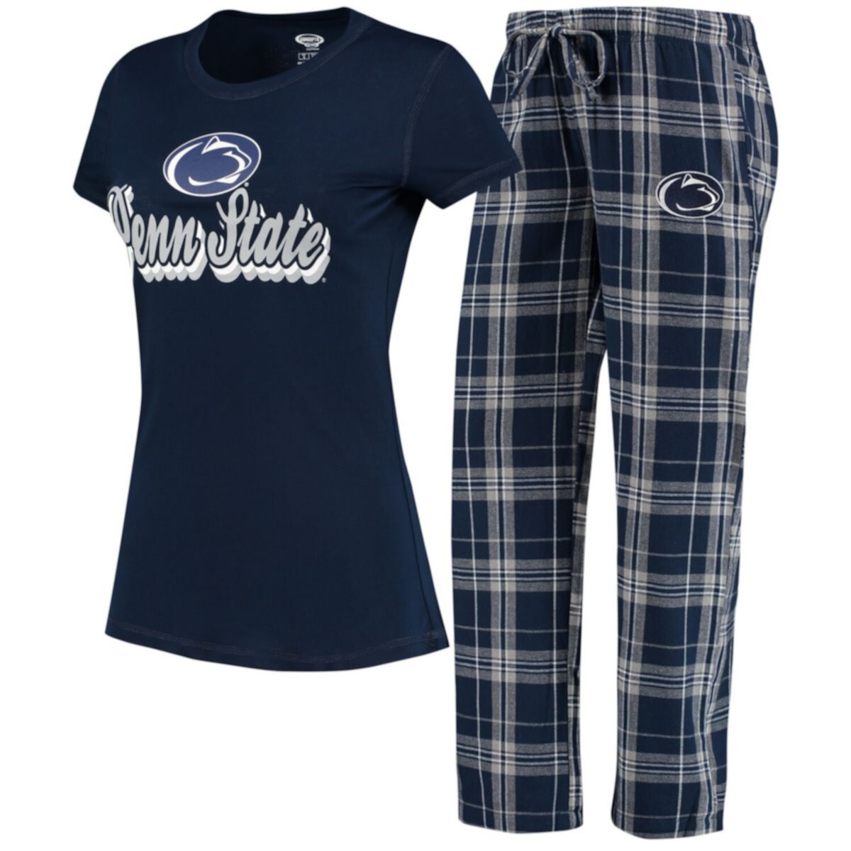 Women's Concepts Sport Navy/Gray Penn State Nittany Lions Ethos T-Shirt & Pants Sleep Set Unbranded