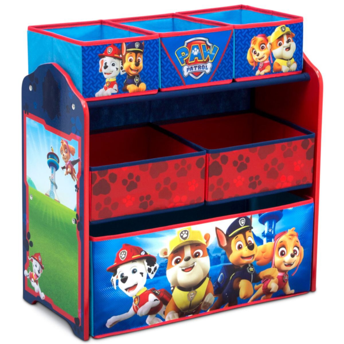 Органайзер для игрушек PAW Patrol с 6 ящиками для дизайна и хранения от Delta Children Delta Children