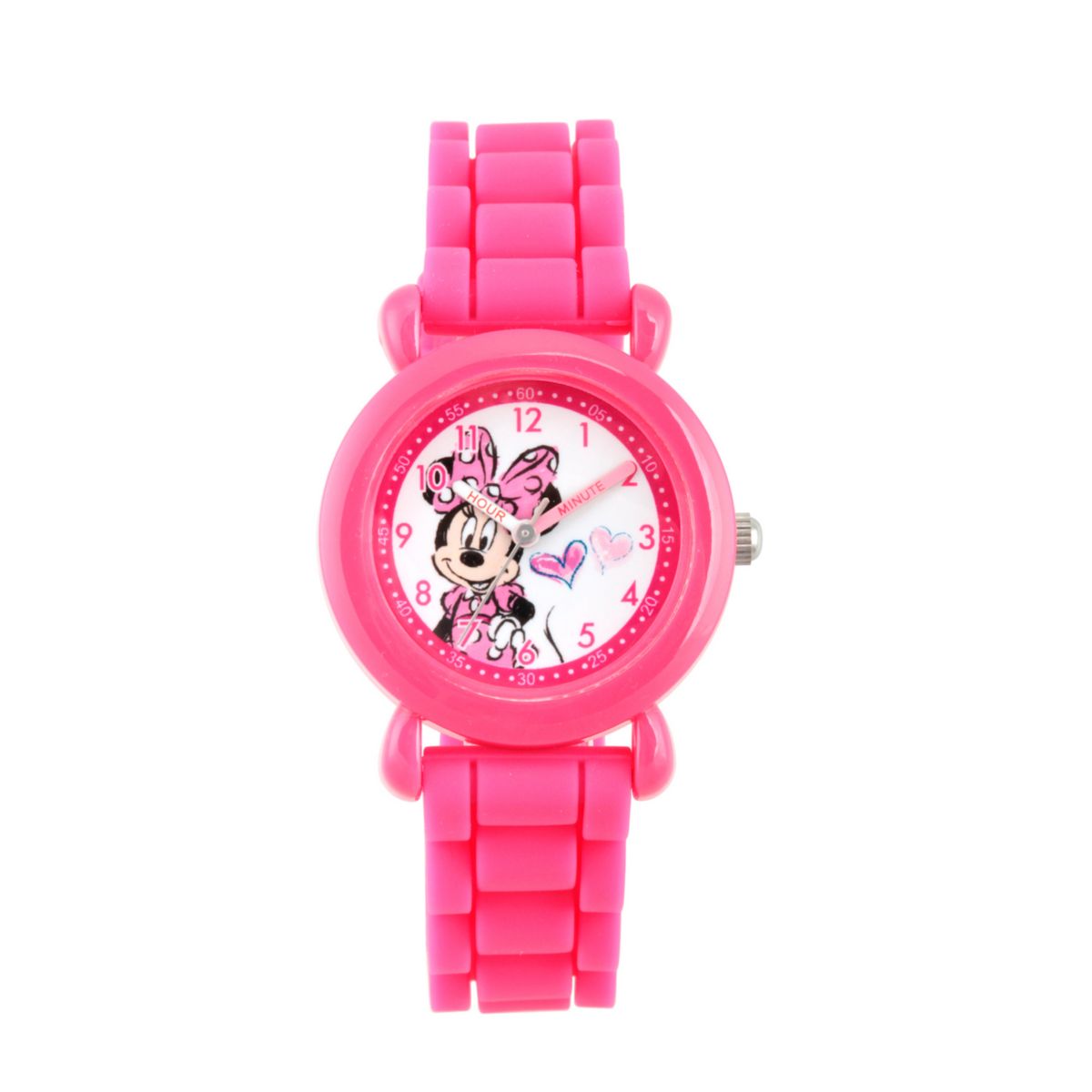 Детские часы для учителей Pink Time от Disney's Minnie Mouse Sketch Licensed Character