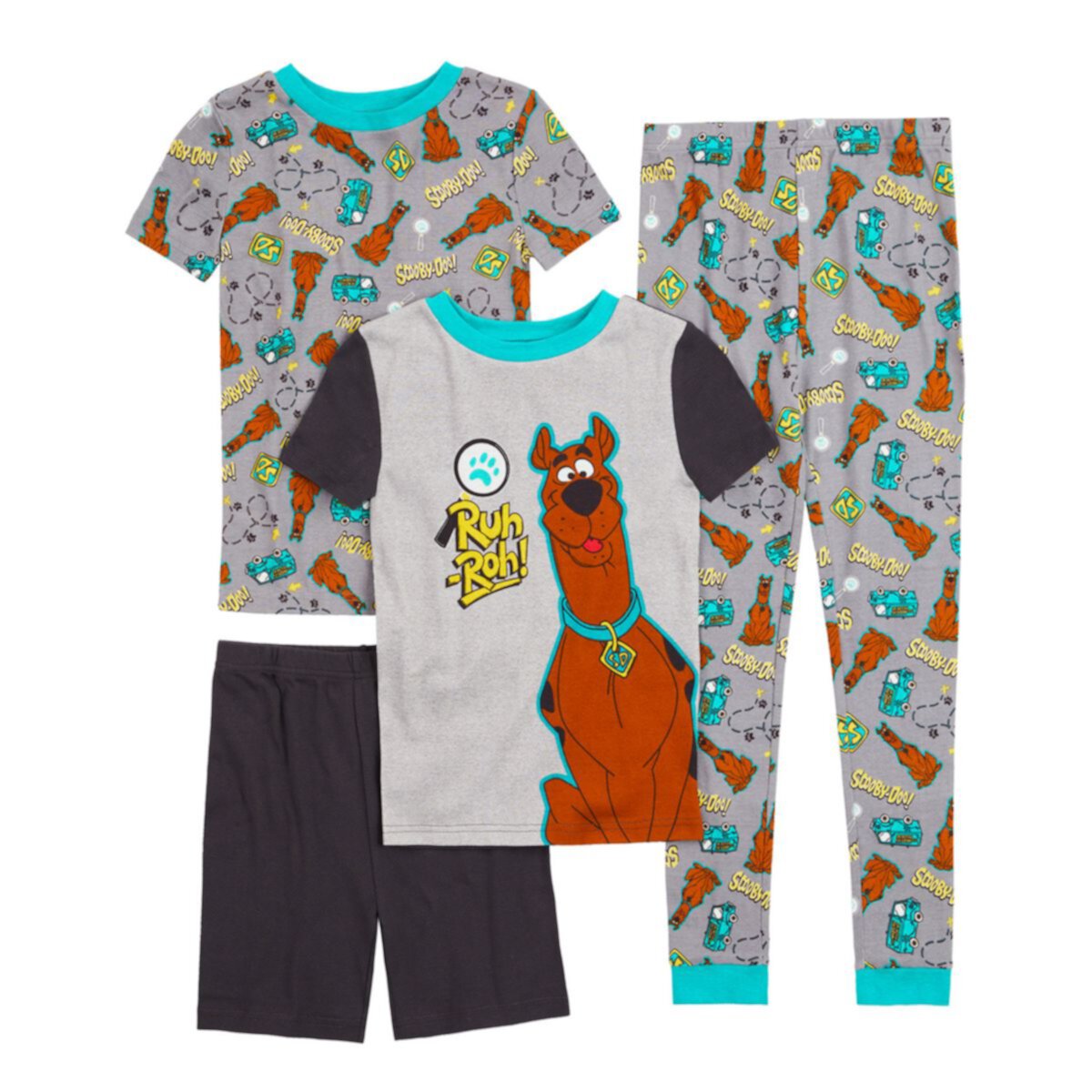 Мальчики 4-10 Scooby Doo Топы, шорты и брюки Пижамный комплект Licensed Character