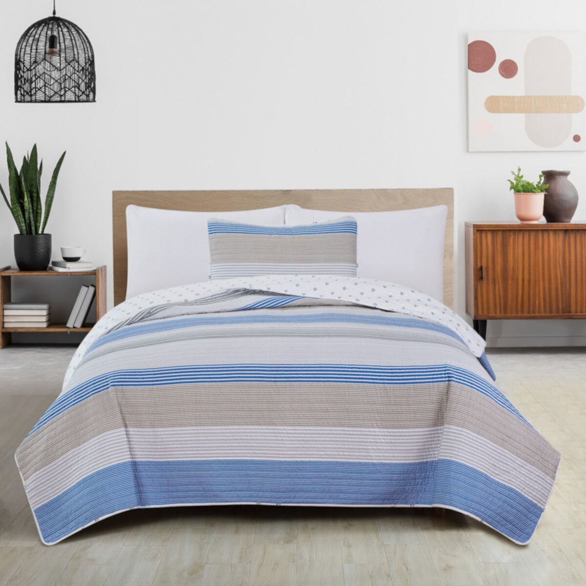 Комплект одеял и накидок в широкую полоску Madelinen® Bryce Madelinen
