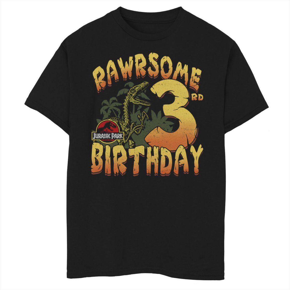 Футболка для мальчиков 8-20 Jurassic Park Rawrsome с рисунком на третий день рождения Jurassic Park