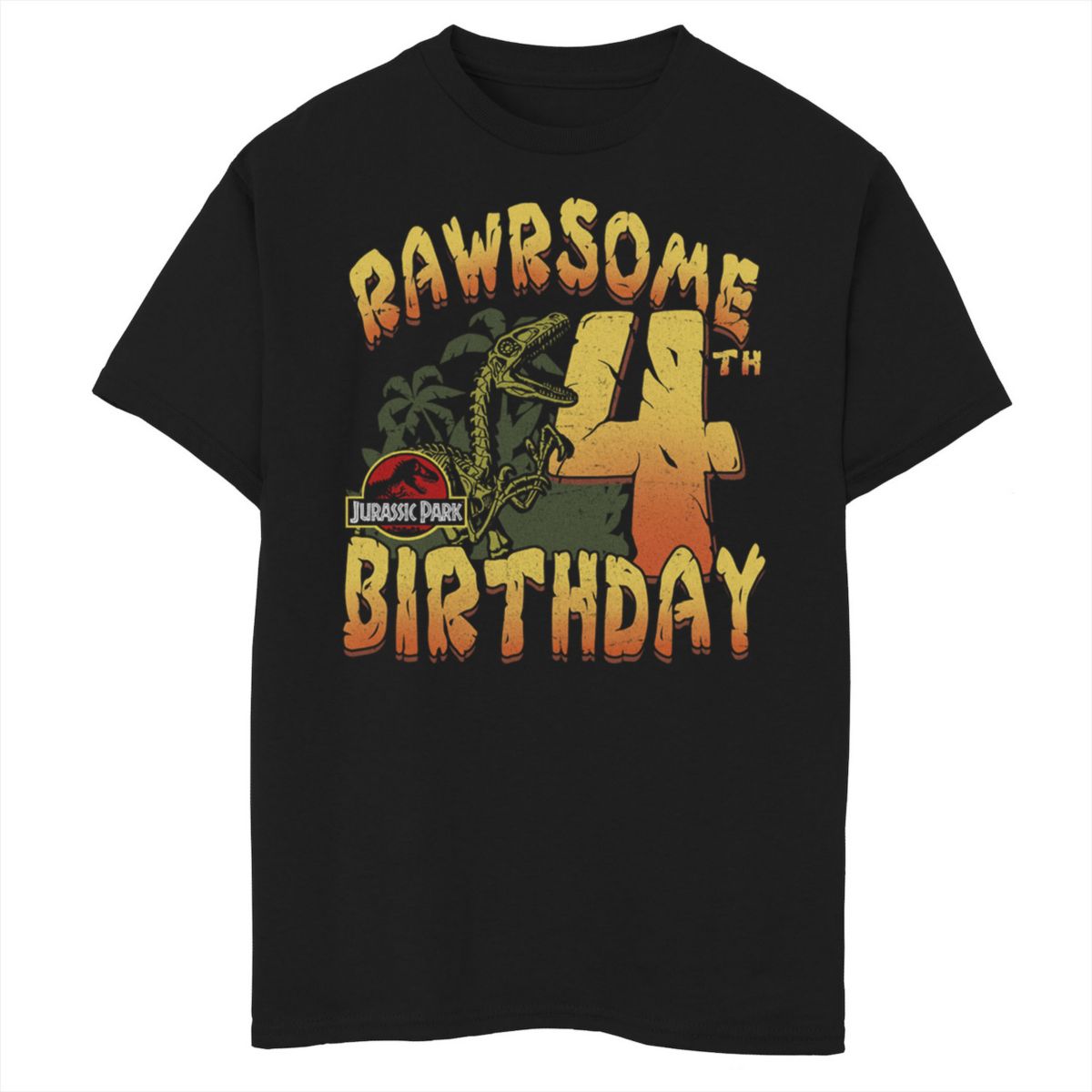 Футболка для мальчиков 8-20 Jurassic Park Rawrsome с рисунком на четвертый день рождения Jurassic Park