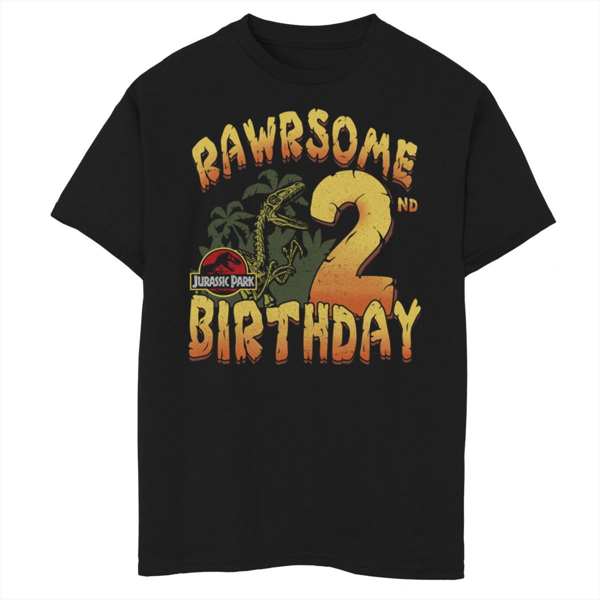 Футболка для мальчиков 8-20 Jurassic Park Rawrsome 2nd Birthday с рисунком Jurassic Park