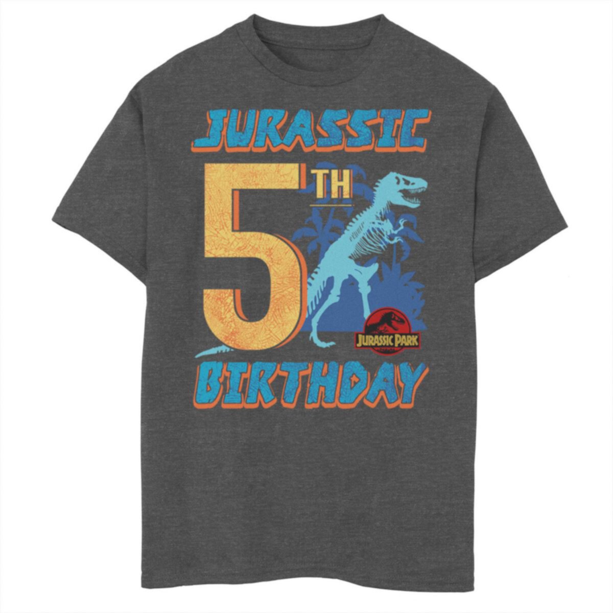 Джерси Jurassic Park Для мальчиков 5-й День Рождения с T Rex Jurassic Park