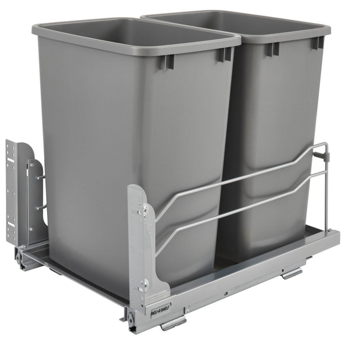 Rev-A-Shelf 53WC-1835SCDM-217 Double 35-Quart Pullout Soft Close Waste Container Rev-A-Shelf