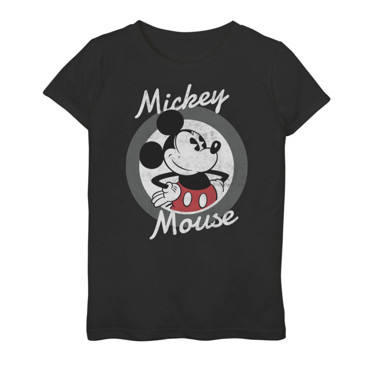 Disney's Mickey Mouse Girls 7-16 Waving Portrait Tee Licensed Character