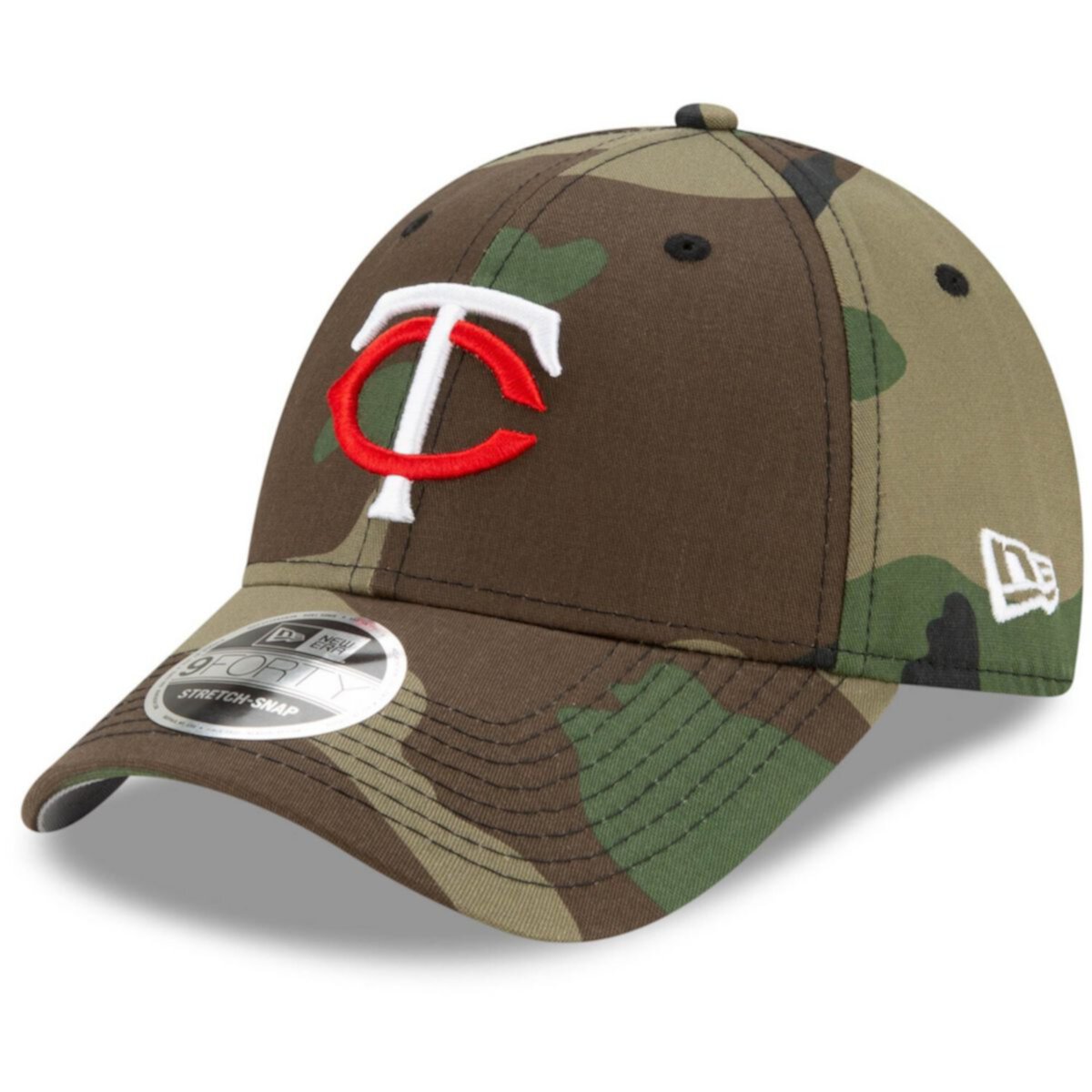 Мужская шляпа New Era Camo Minnesota Twins Latitude 9FORTY Snapback New Era