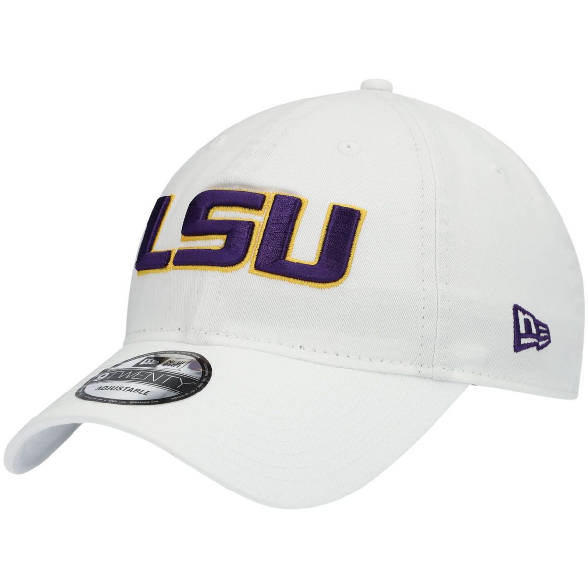 Men's New Era White LSU Tigers Core Classic 2 Adjustable Hat New Era