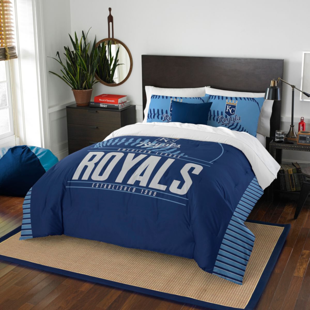 Комплект пледов Kansas City Royals для полуторной/queen-size кровати, 218 х 218 см The Northwest