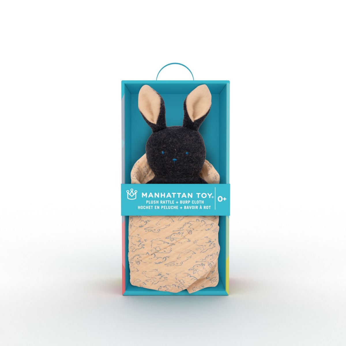 Игрушка Manhattan с вышивкой, плюшевый кролик, детская погремушка и мягкая ткань для отрыжки Manhattan Toy