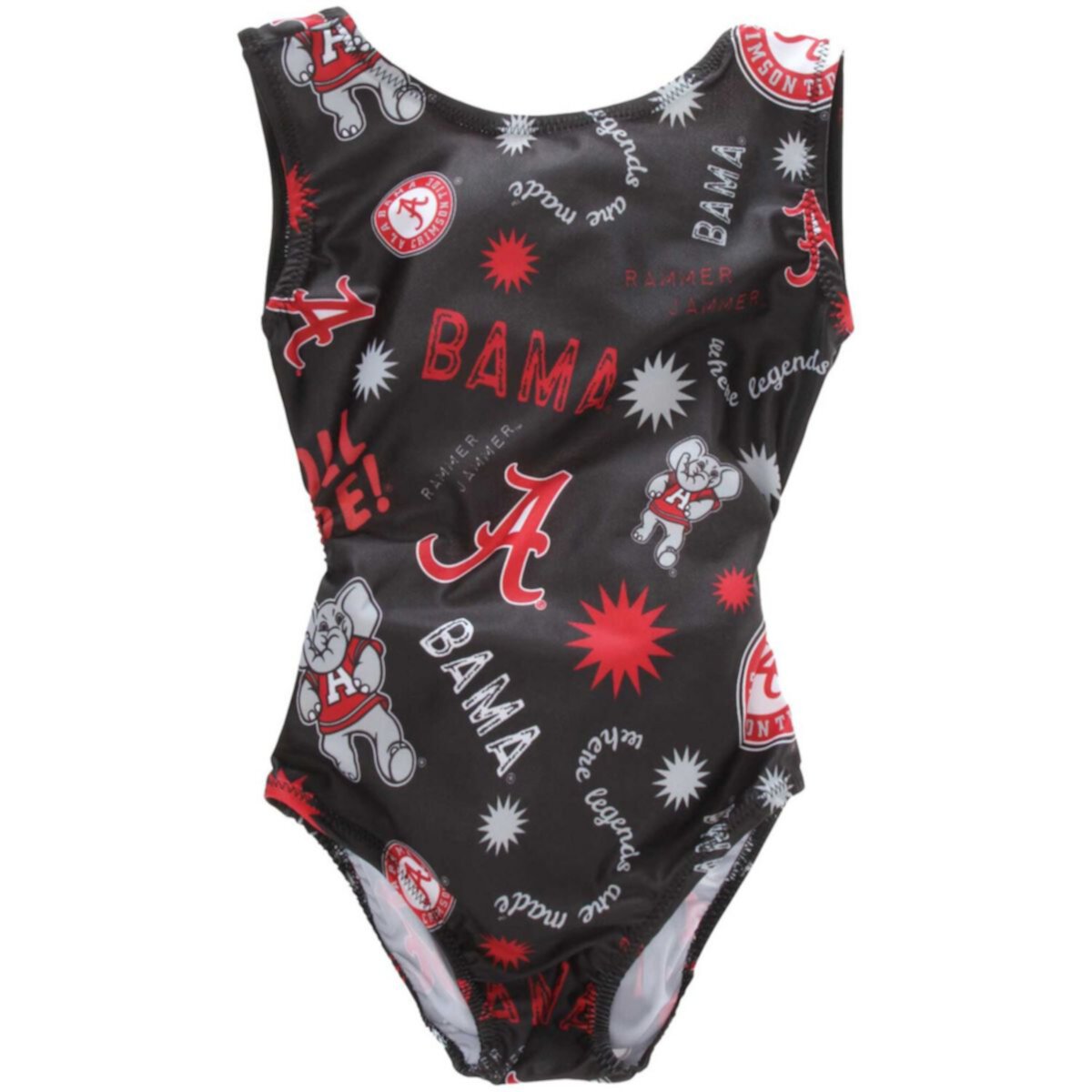 Командный трико со стразами Youth Black Alabama Crimson Tide Rhinestone Foxy's Leotards