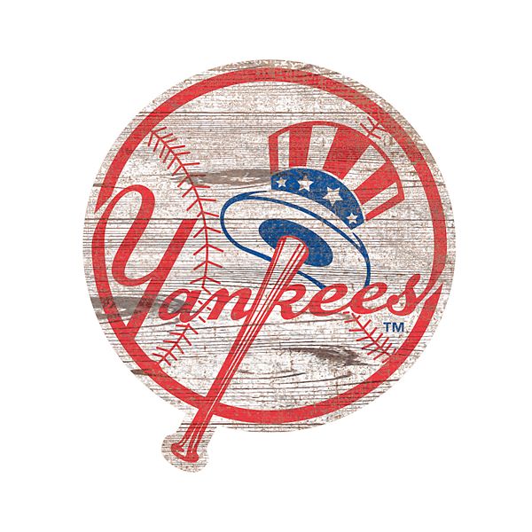 24-дюймовый потертый логотип New York Yankees на стене Unbranded