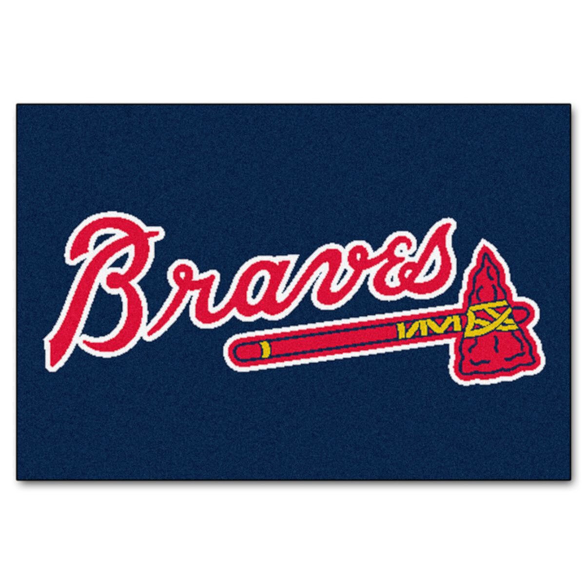 Коврик Atlanta Braves, 48 x 76 см, нескользящая основа, нейлоновый Fanmats