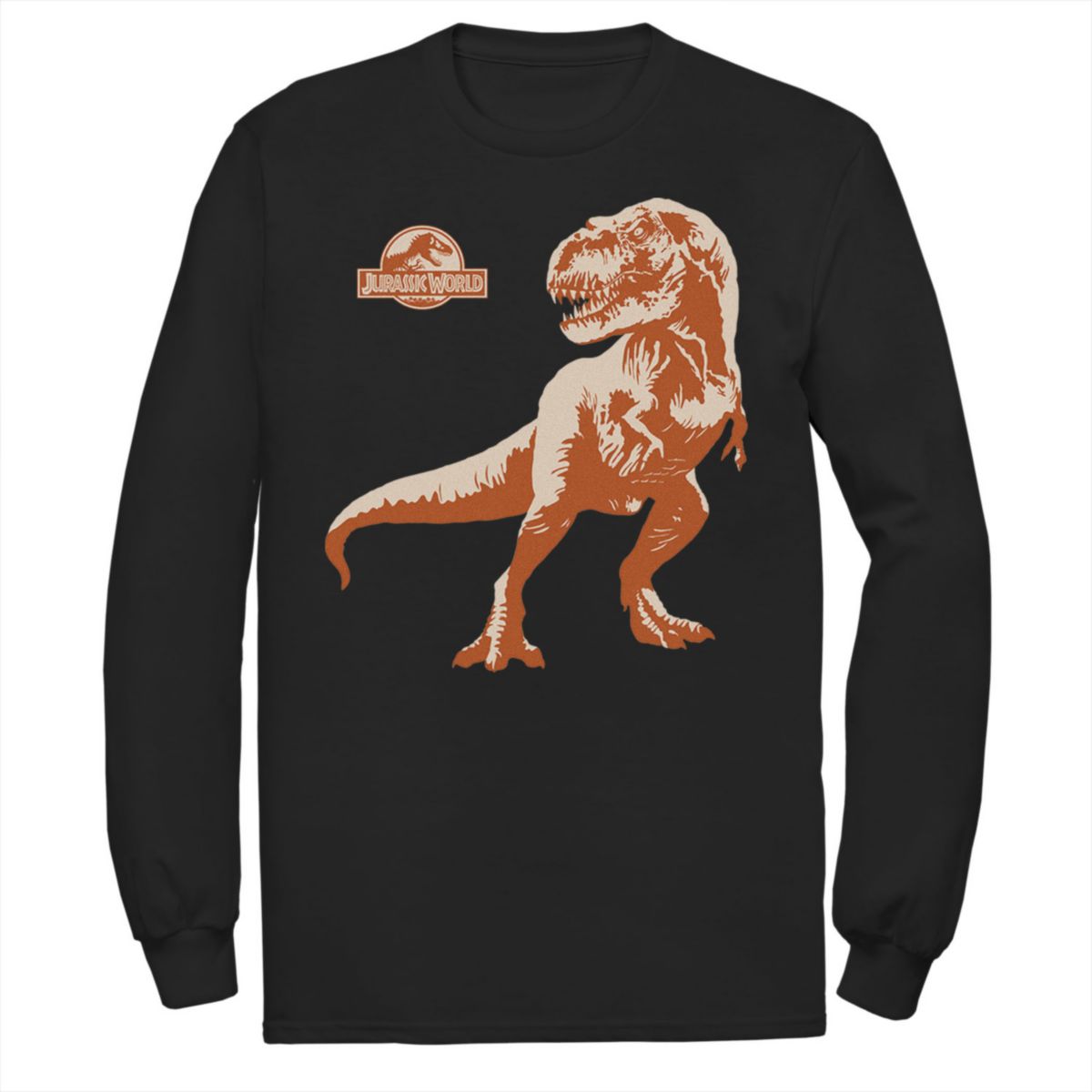 Мужская футболка Jurassic Park Orange Hue T-Rex Portrait Logo Jurassic Park