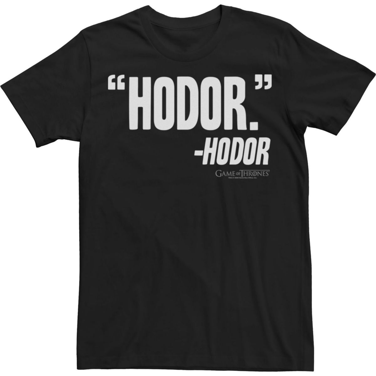 Заказать Футболки Мужская футболка с надписью Game Of Thrones Hodor Quote  Licensed Character, цвет - черный, по цене 3 300 рублей на маркетплейсе  Usmall.ru