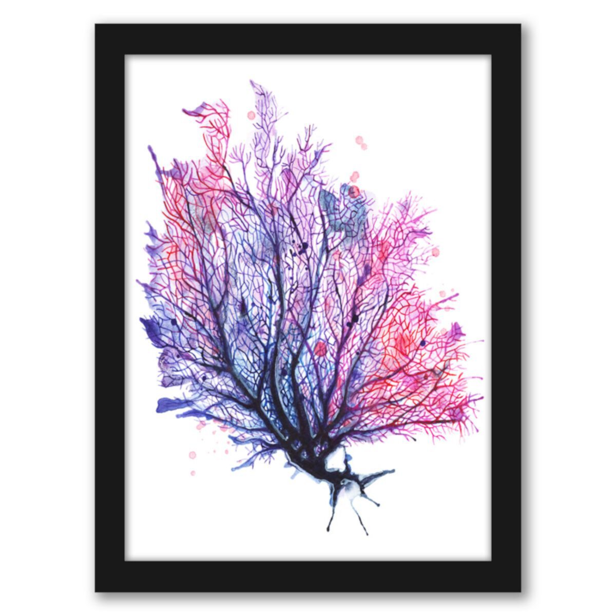 Americanflat &#34;Sea Fan Purple&#34; Обрамленное настенное искусство Americanflat