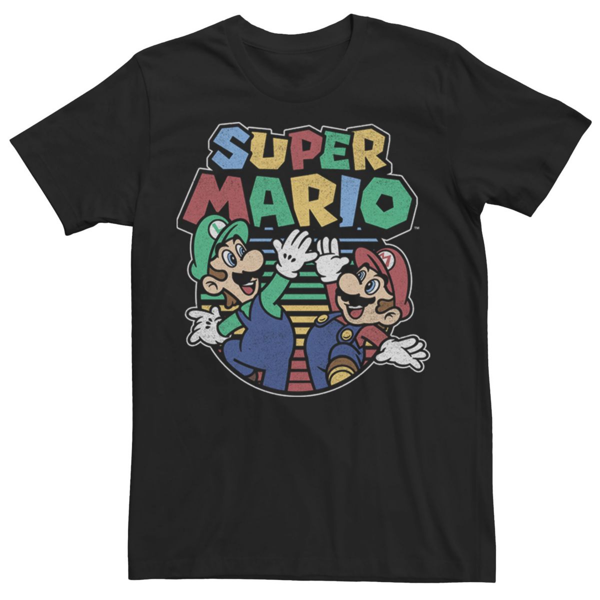 Мужская футболка Nintendo Super Mario And Luigi High Five с портретом Licensed Character