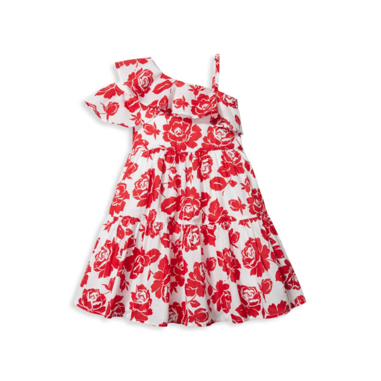 Маленькая девочка & amp; Платье для девочек с цветочным рисунком и открытыми плечами Janie and Jack