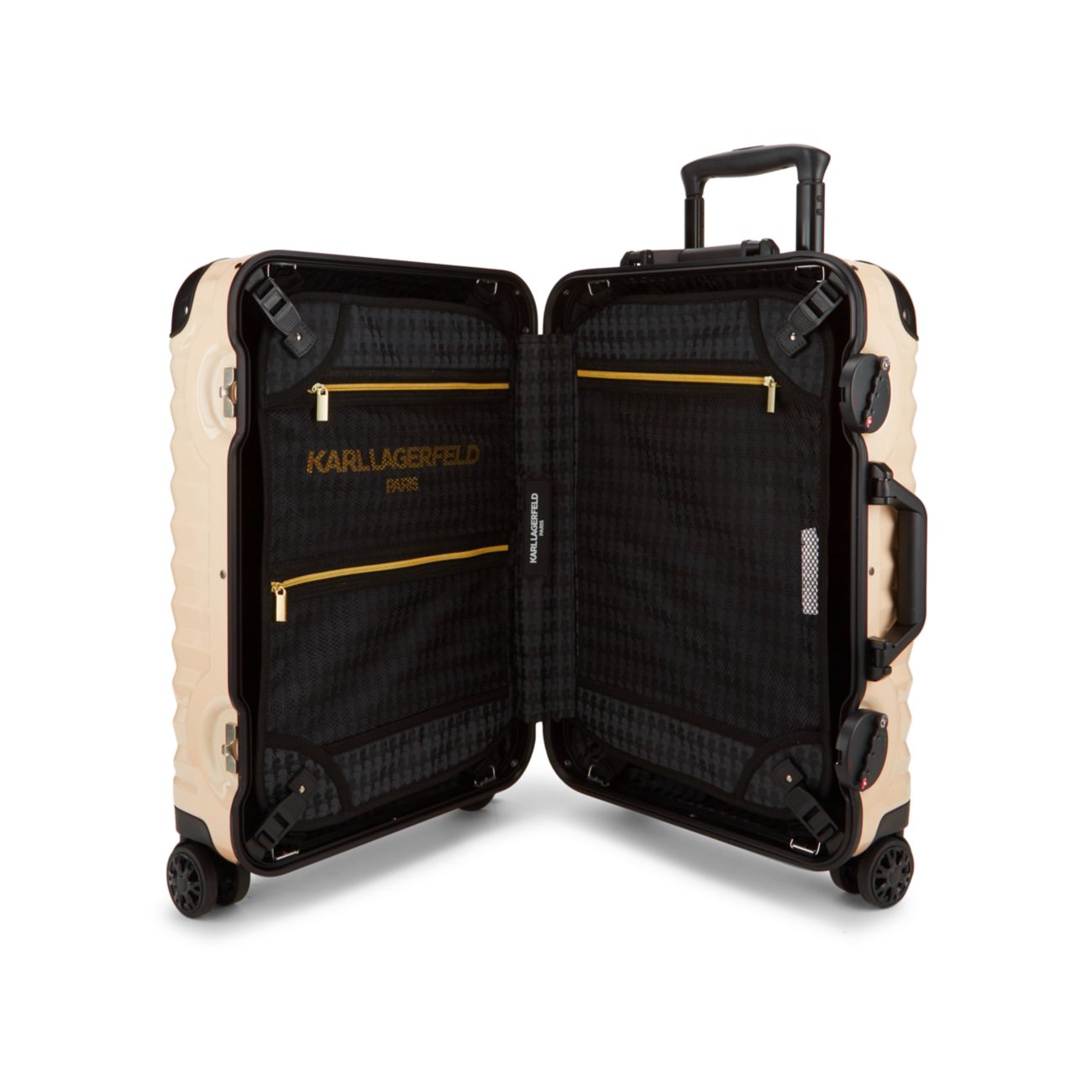 22-дюймовый чемодан Georgette с жесткой оболочкой Chevron Hard Shell Karl Lagerfeld Paris