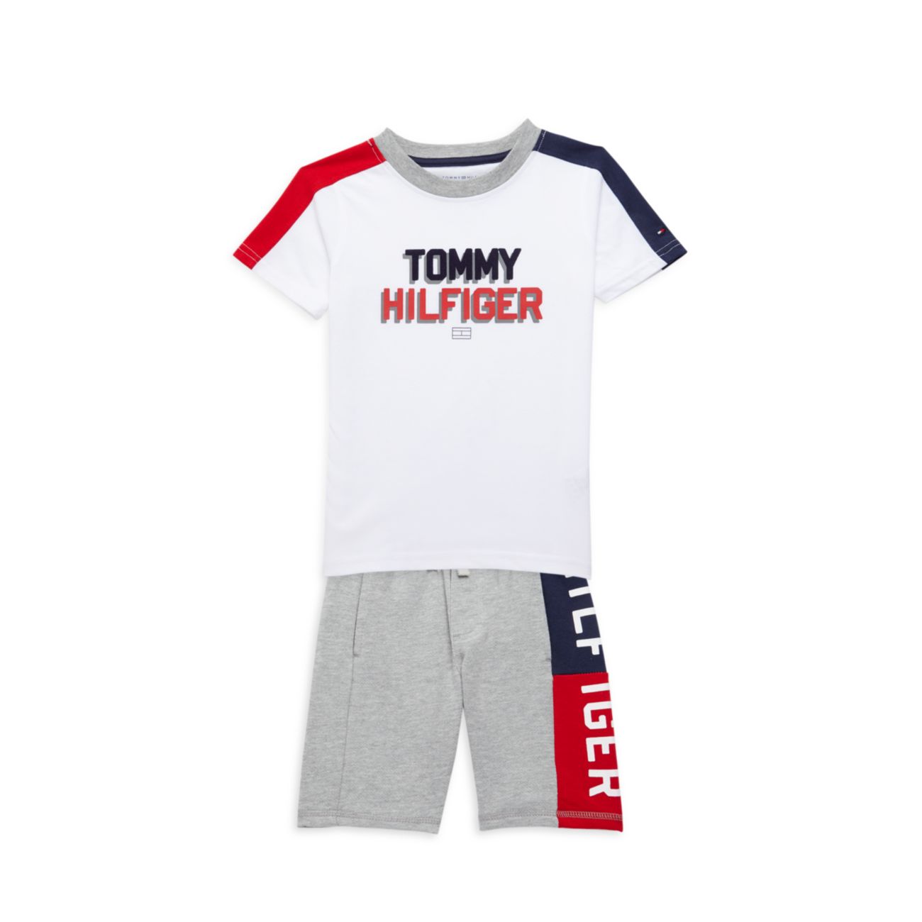 Футболка из двух частей с логотипом для мальчика и amp; Комплект шорт Tommy Hilfiger