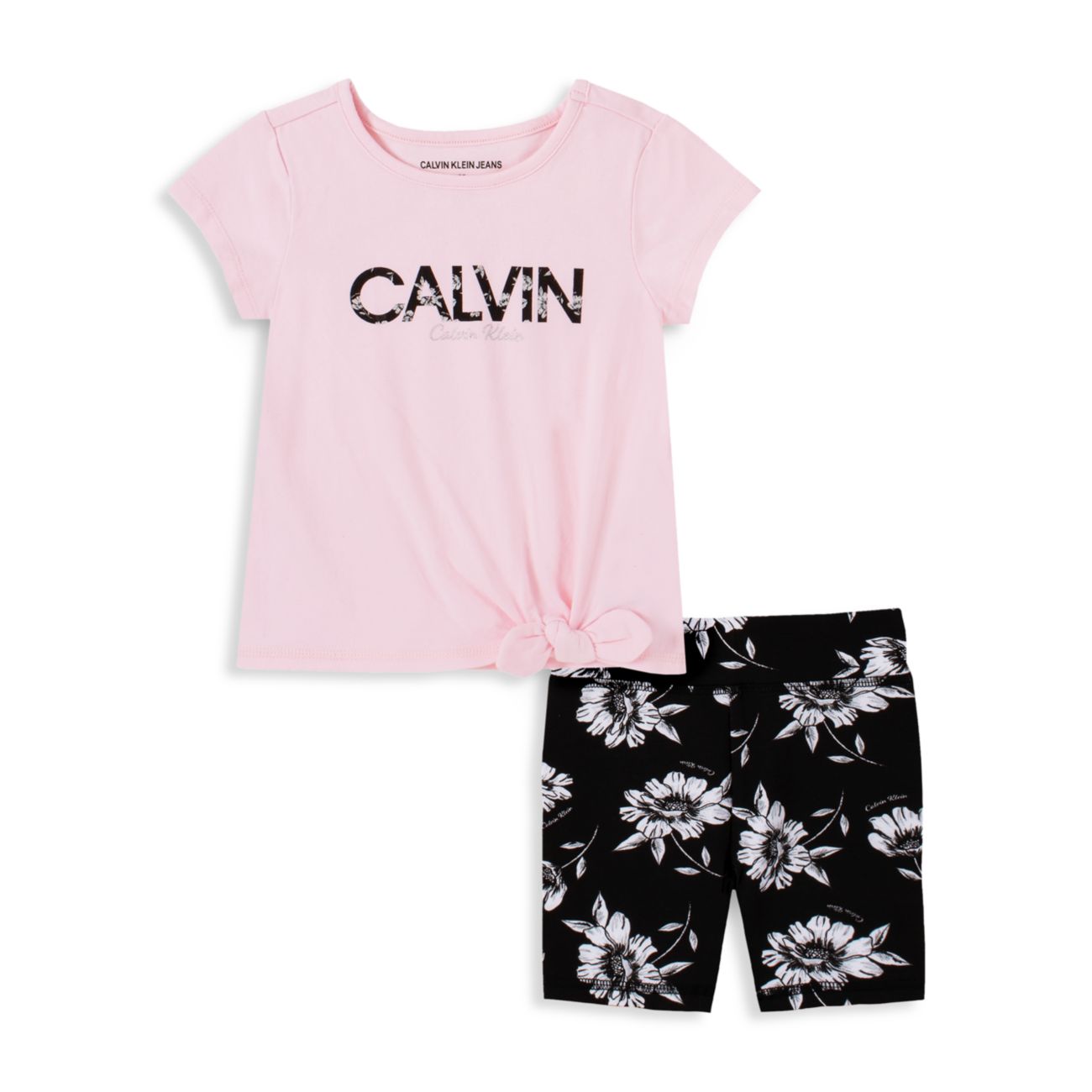 Комплект из двух частей топа и леггинсов Little Girl's Performance Calvin Klein