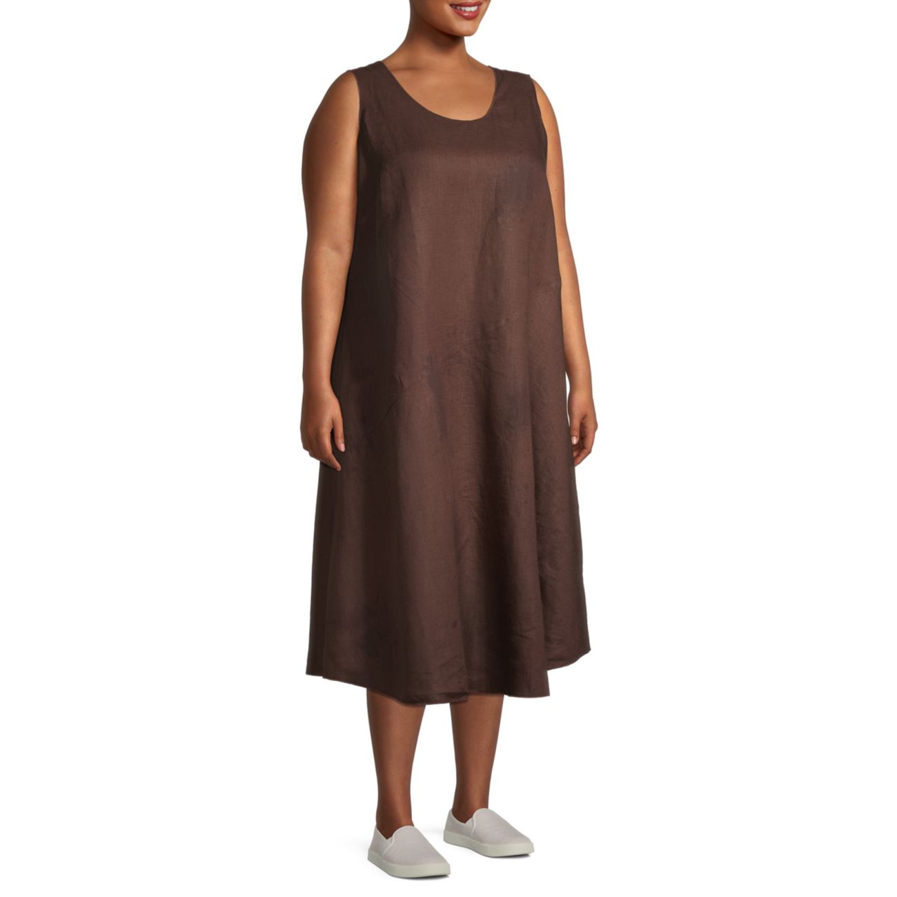 Платье без рукавов из органического льна Eileen Fisher