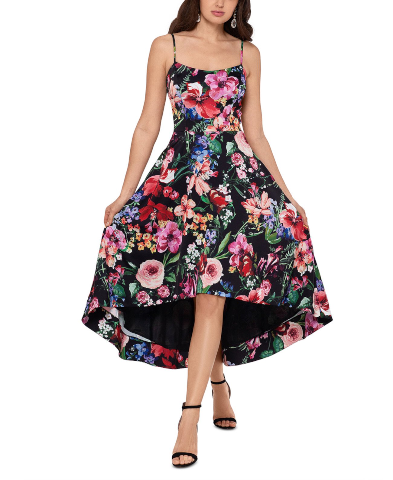 Платье High-Low с цветочным принтом XSCAPE