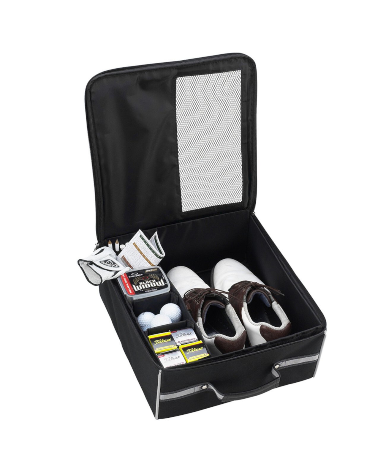 Органайзер для багажника для гольфа с сетчатой панелью, застежкой-молнией, внешним карманом Picnic At Ascot