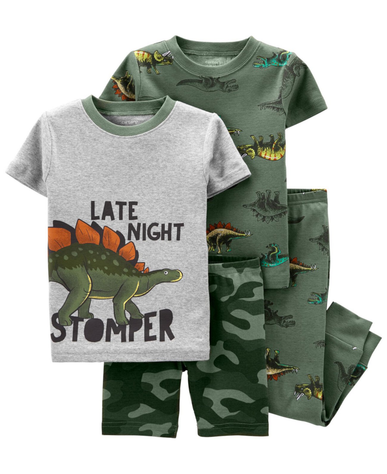 Пижама Snug Fit для маленьких мальчиков с динозавром, комплект из 4 предметов Carter's
