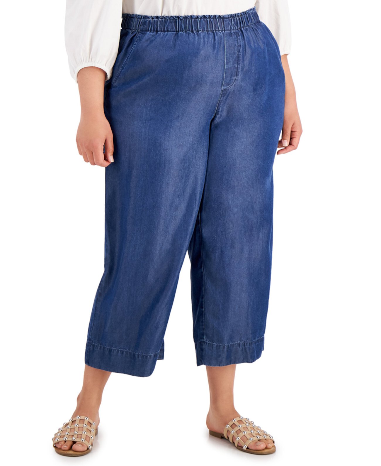 Укороченные брюки без застежки большого размера, созданные для Macys Bar III