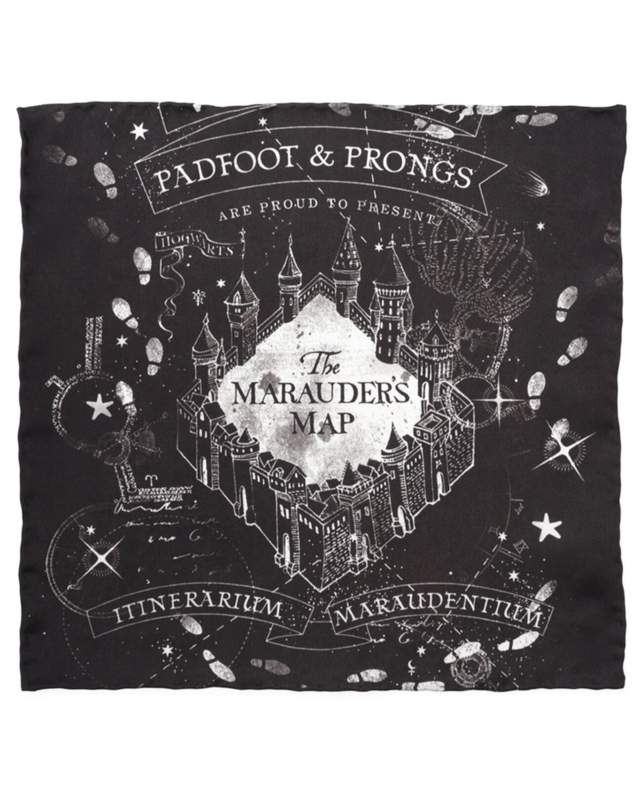 Карманный платок с изображением карты мародера для мужчин Harry Potter