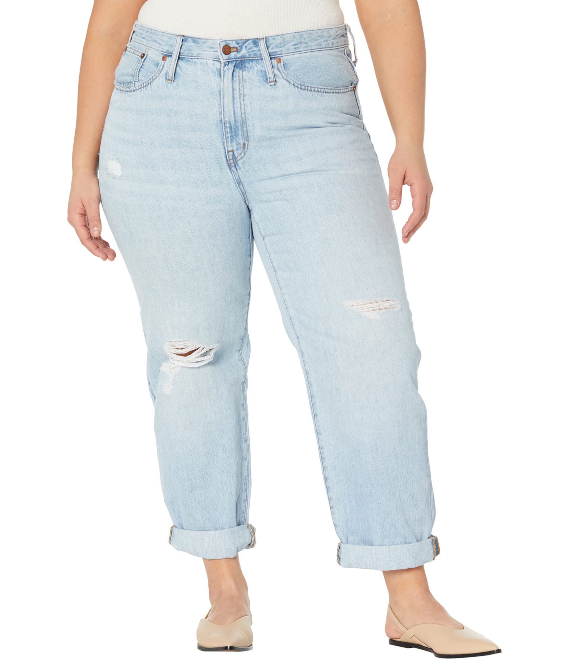 Плюс свободные джинсы в цвете Cresthaven Wash: Ripped Edition Madewell