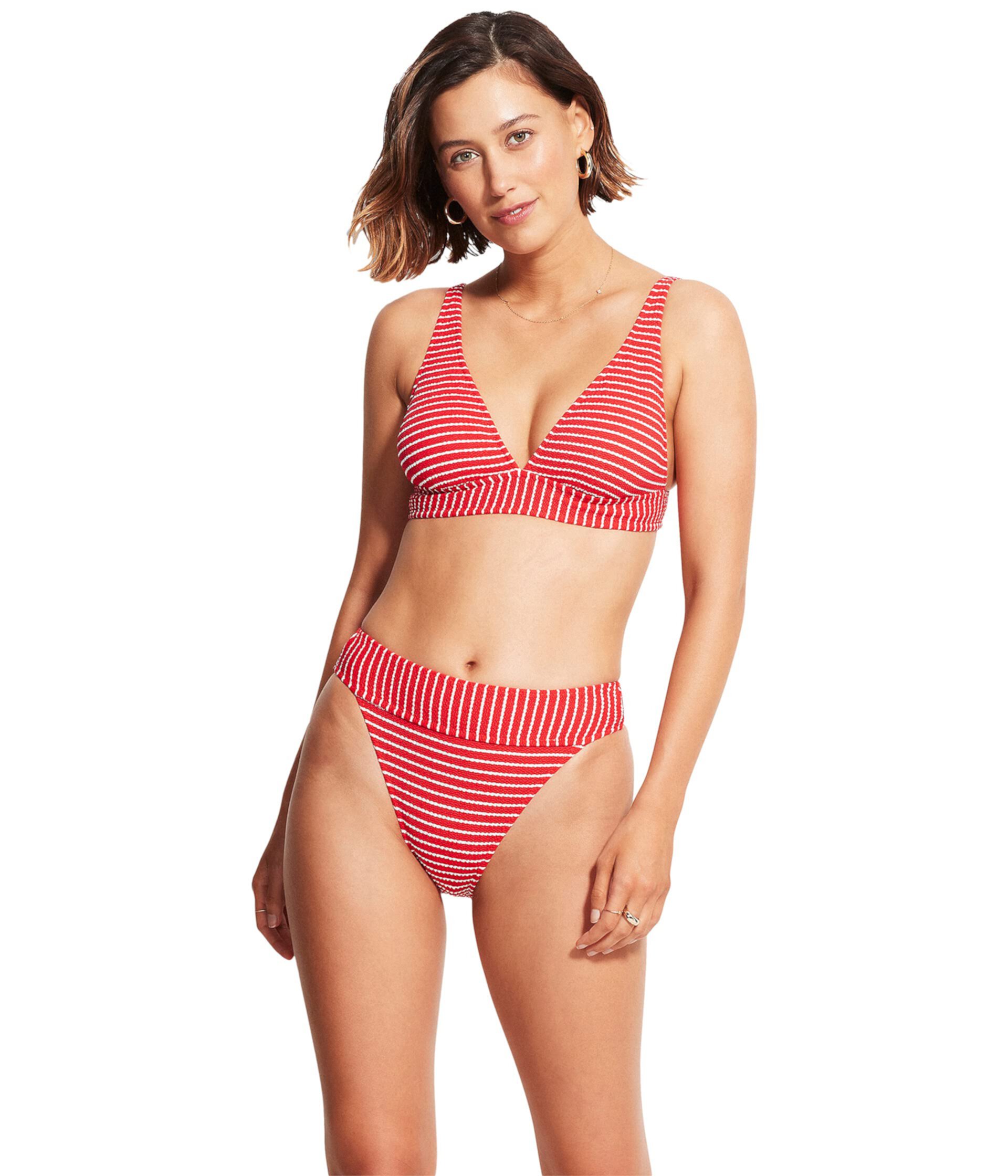 Seaside Stripe Longline Tri Top Seafolly