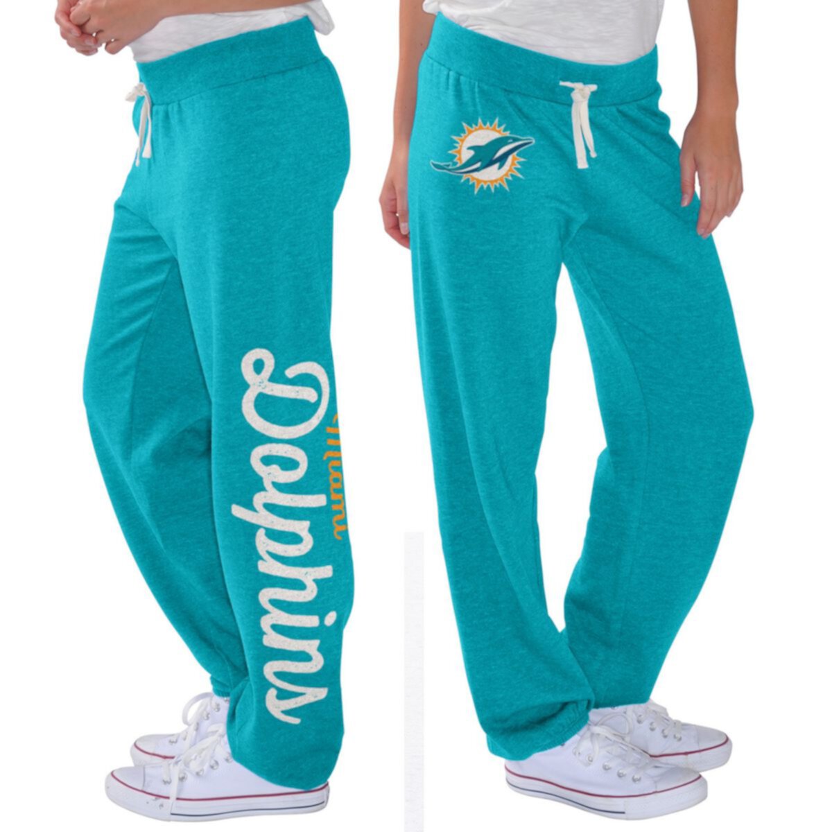 Женские Повседневные брюки G-III 4Her by Carl Banks Aqua Miami Dolphins Scrimmage In The Style