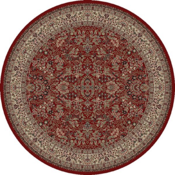 Merinos Sarouk Floral Framed Rug - 5'3'' Round Merinos