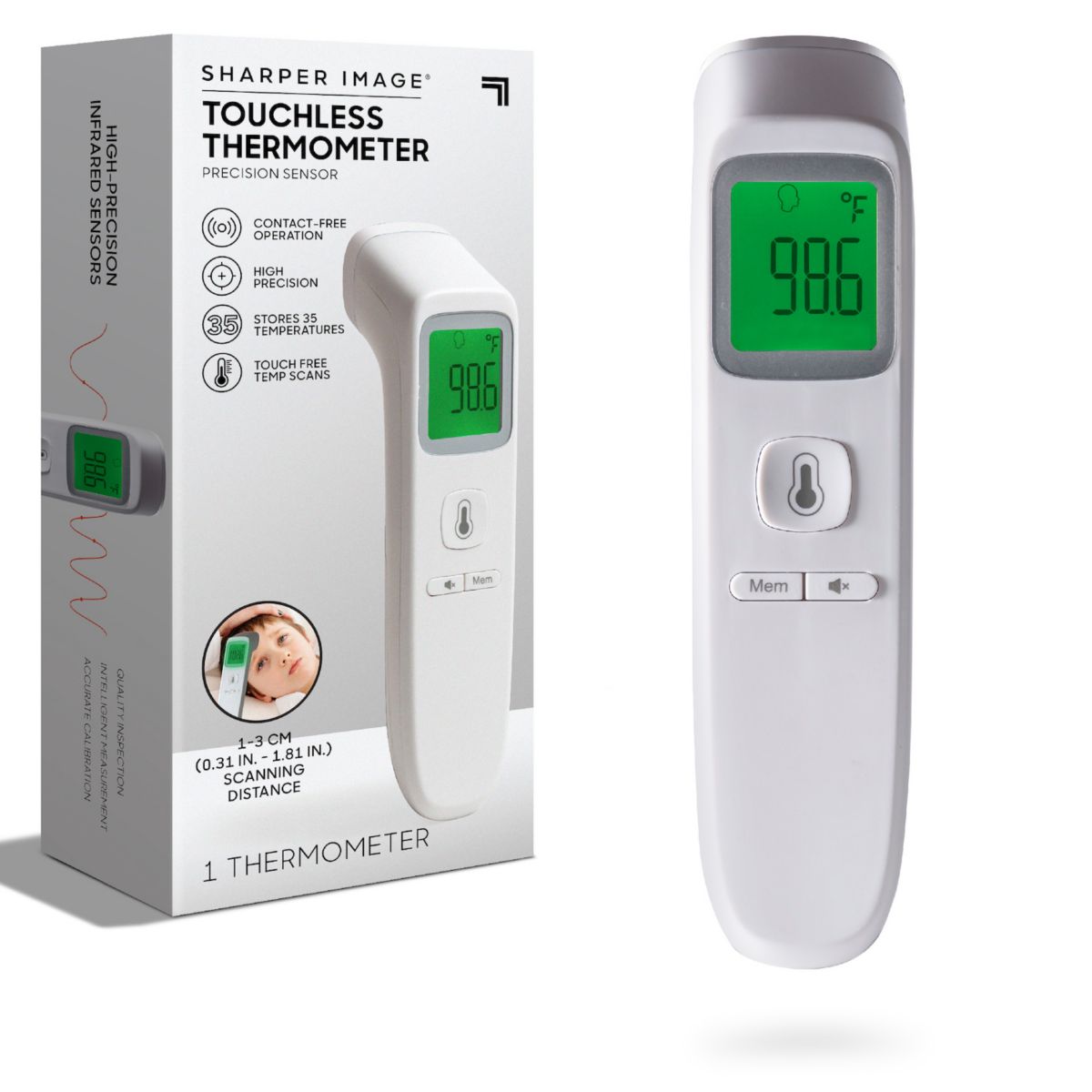 Бесконтактный термометр с более четким изображением Sharper Image