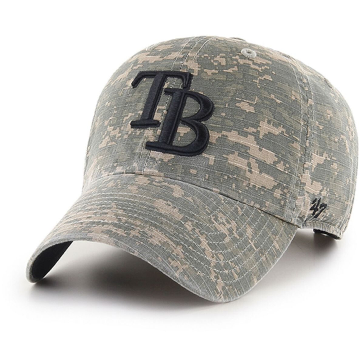 Men's '47 Camo Tampa Bay Rays Phalanx Clean Up Adjustable Hat Unbranded