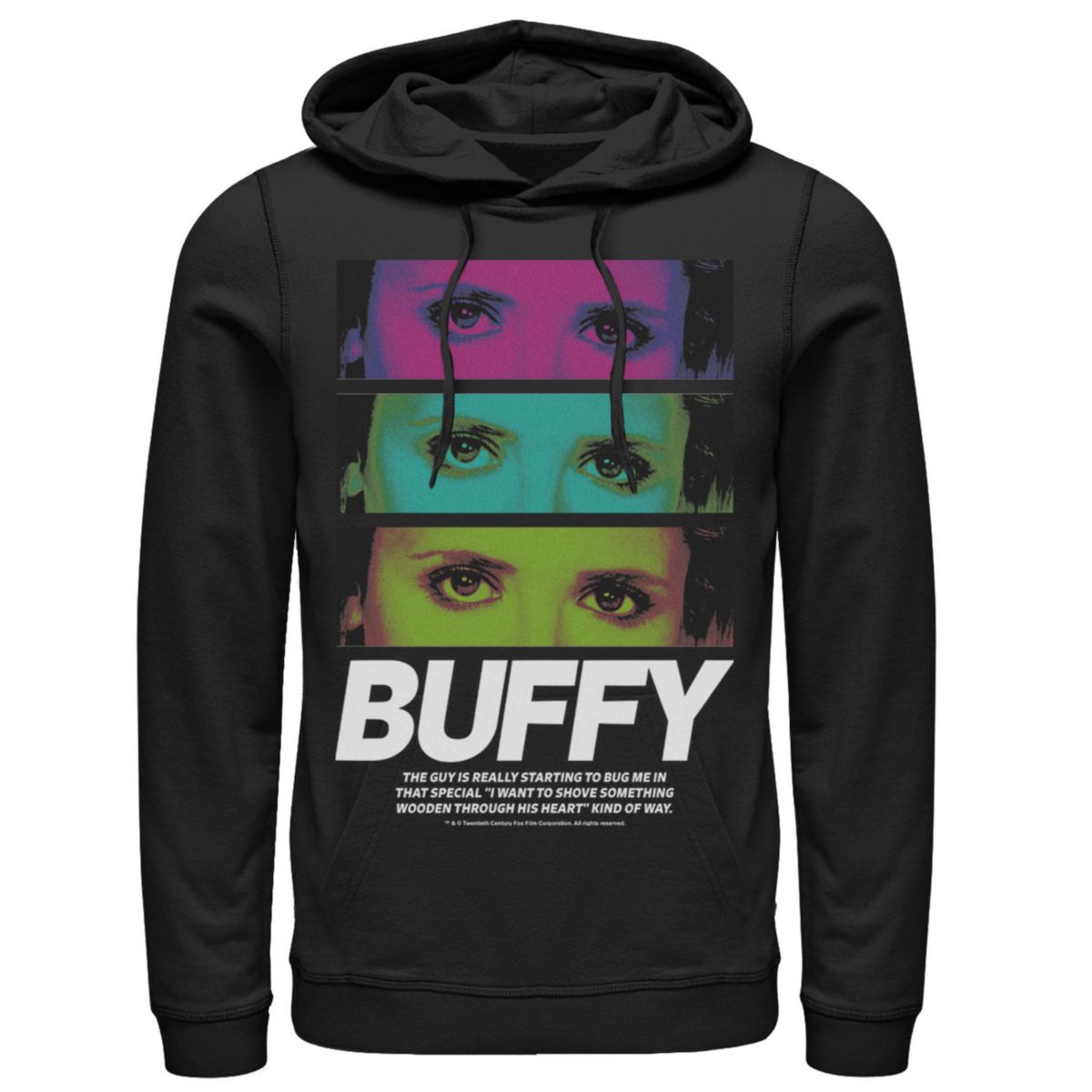 Мужская толстовка с капюшоном Buffy The Vampire Slayer Buffy Eyes Stack Licensed Character