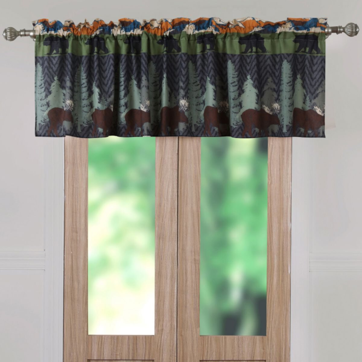 Гренландия Home Fashions Black Bear Lodge Window Valance Greenland Home Fashions