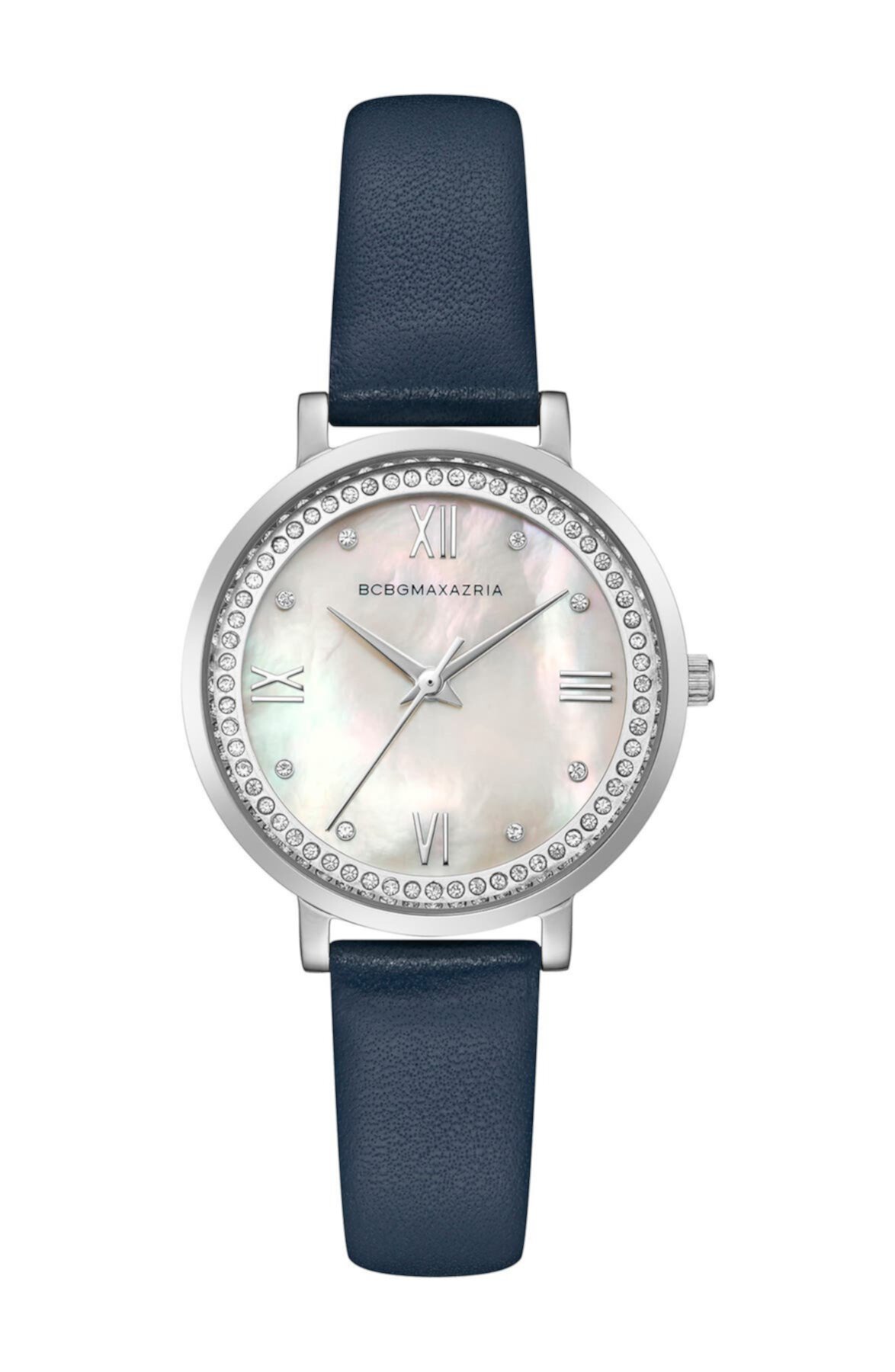 Women's Crystal Embellished Leather Strap Watch, 34mm BCBGeneration