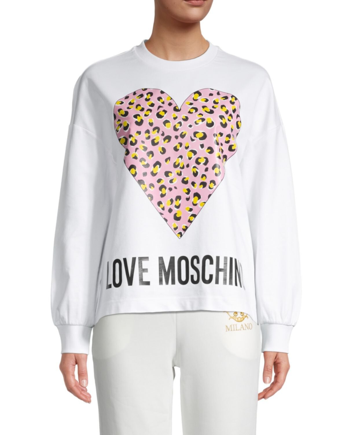 Толстовка с графическим логотипом Heart LOVE Moschino